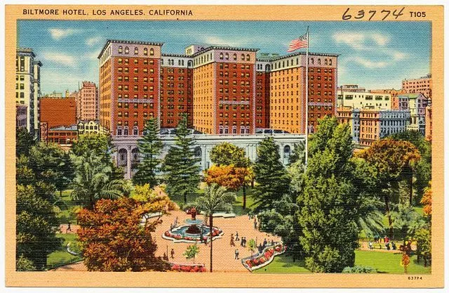 The historic Millennium Biltmore Hotel in downtown Los Angeles