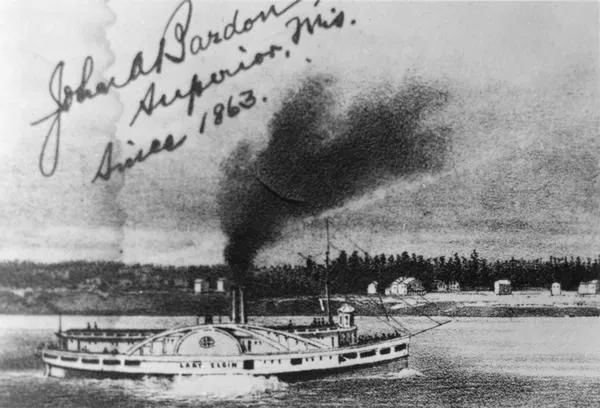 A contemporary sketch of the Lady Elgin