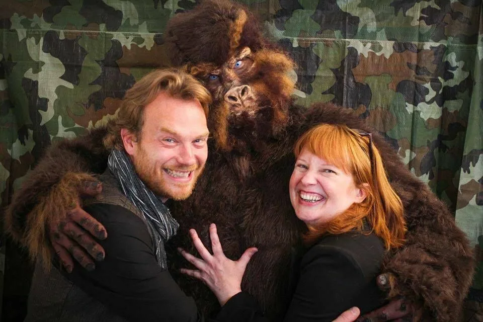Mike Huberty and Allison Jornlin with Bigfoot