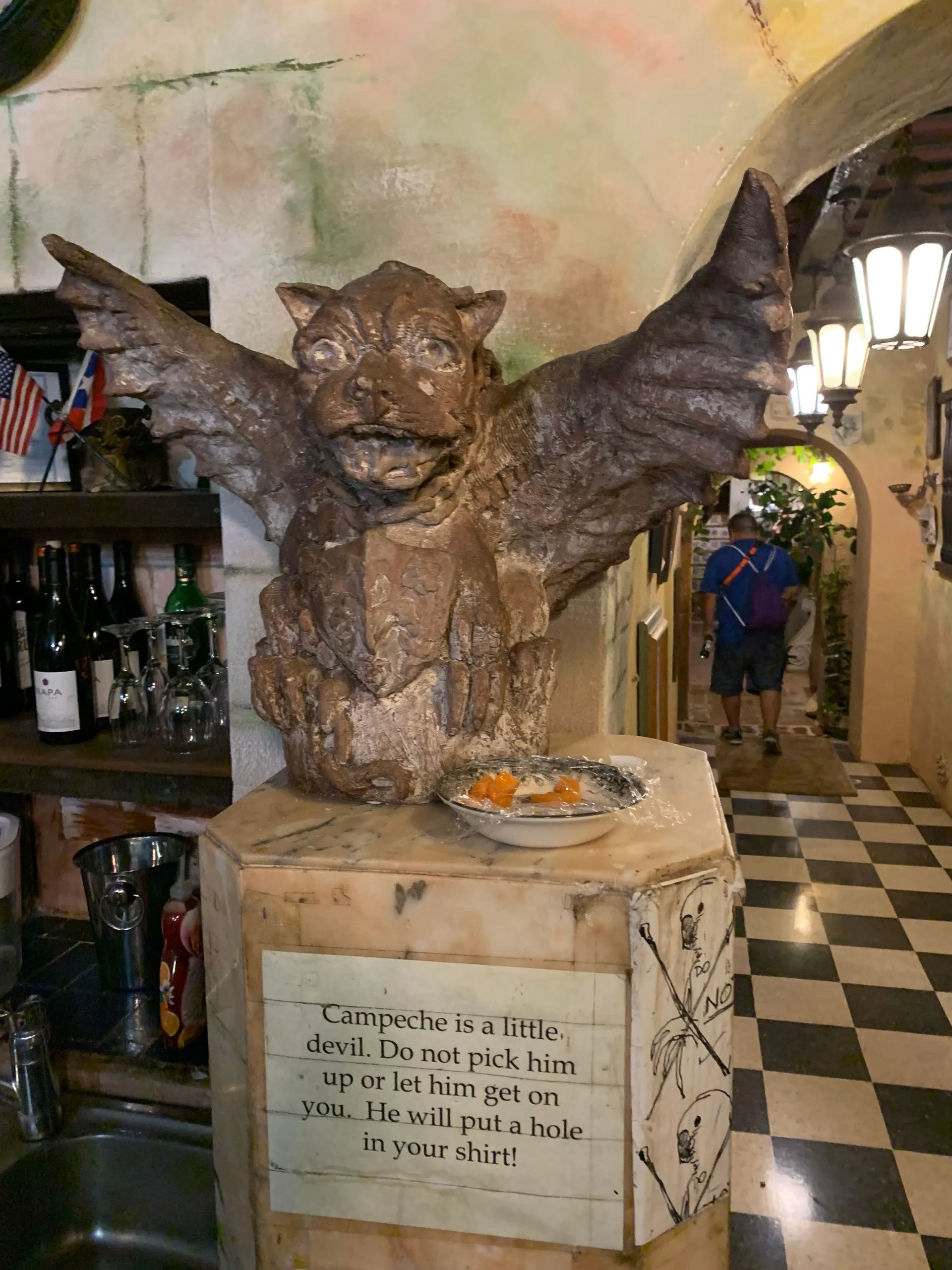 One of the many art pieces at the haunted Gallery Inn in San Juan, Puerto Rico