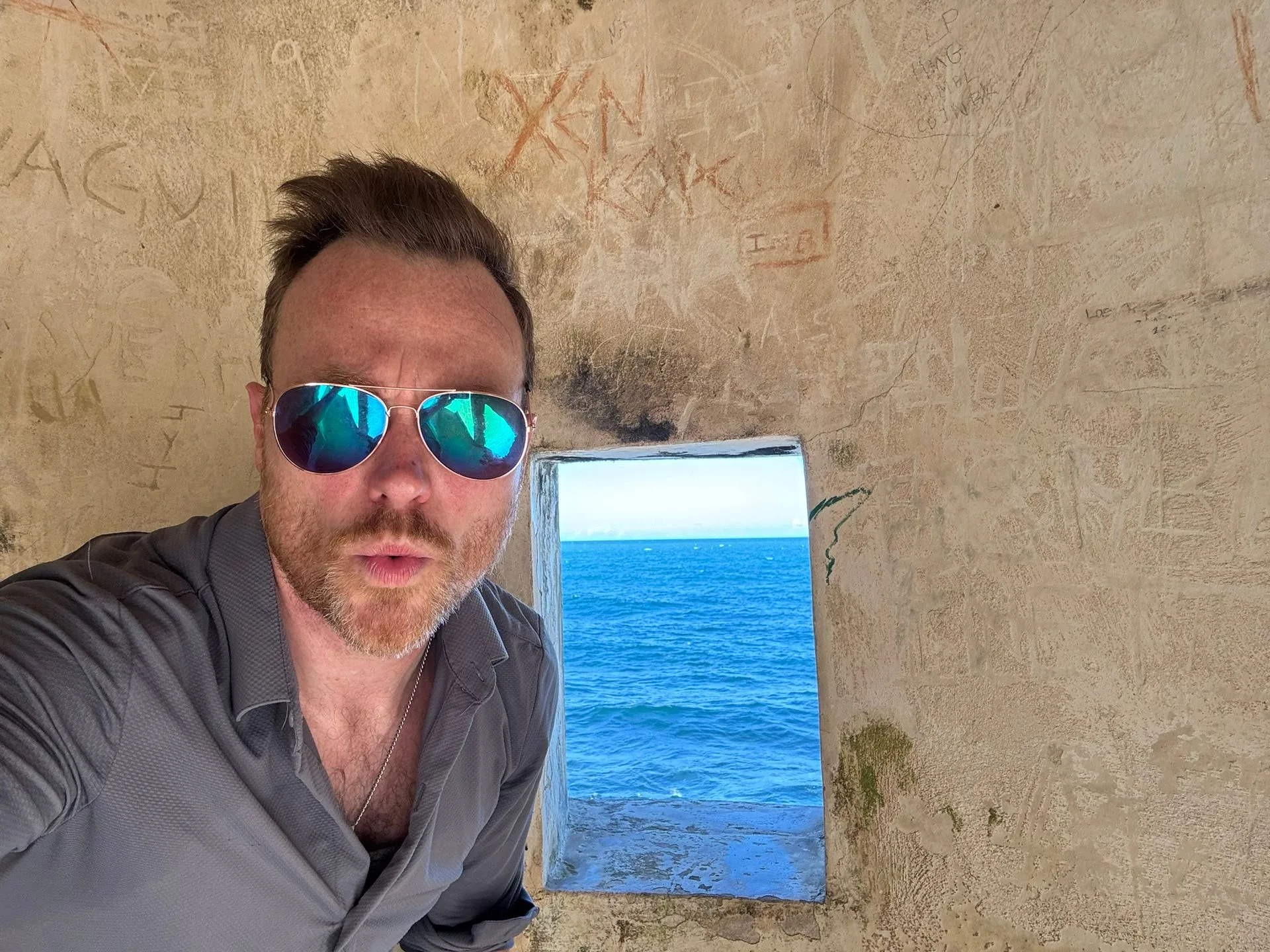 Mike Huberty inside the Garita del Diablo