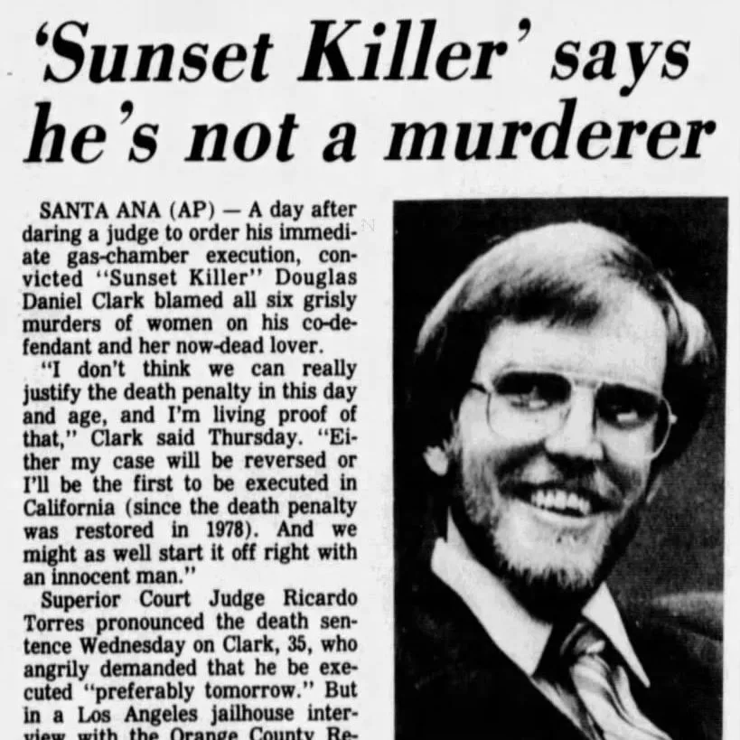 Newspaper clipping: Douglas Daniel Clark, 