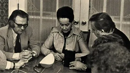Ed and Lorraine Warren doing a seance in the house at Amityville