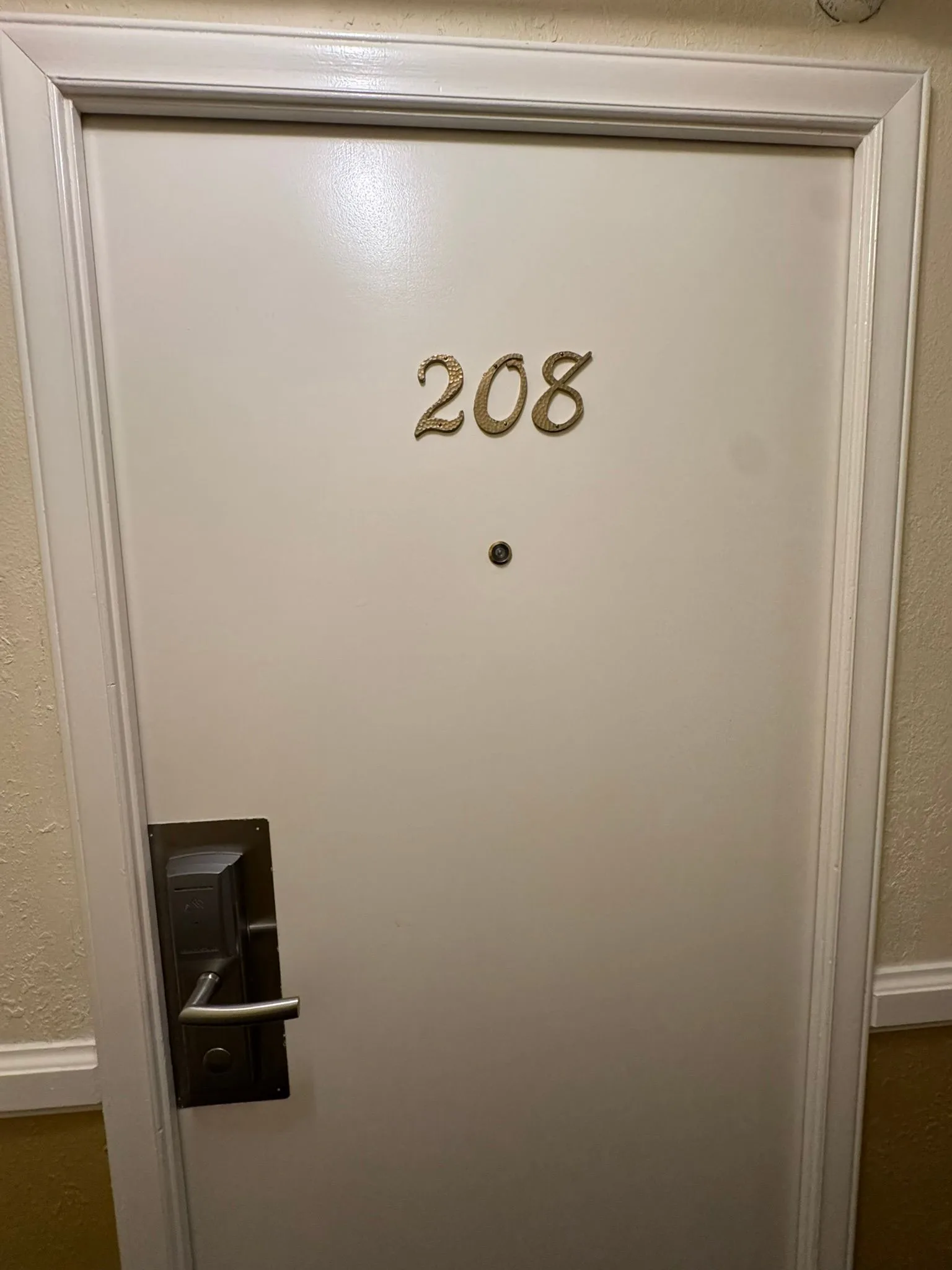 The door or haunted room 208 at the Gilmore Hotel