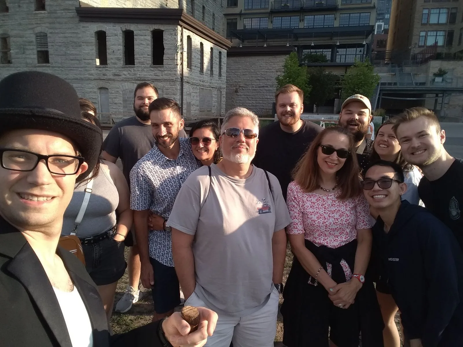 Having fun on a tour in downtown Minneapolis