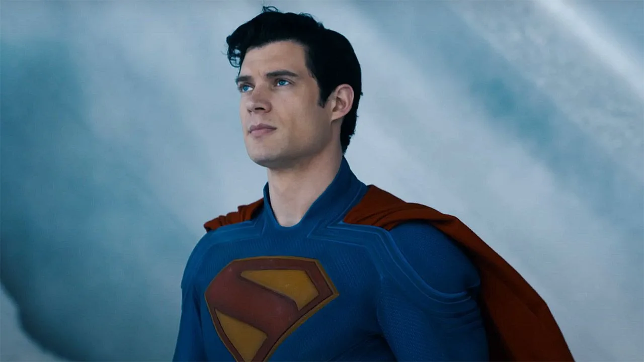 Actor David Corenswet as Superman in the 2025 release