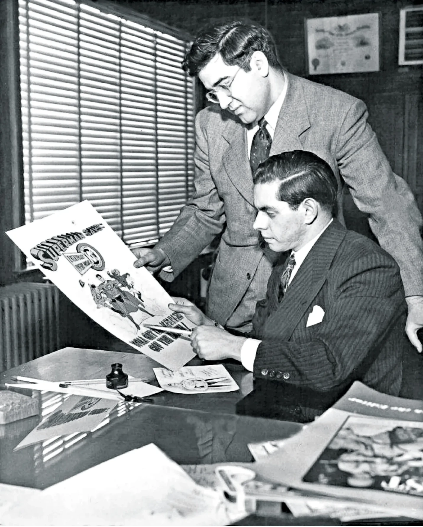 Jerry Siegel and Joe Shuster in 1942