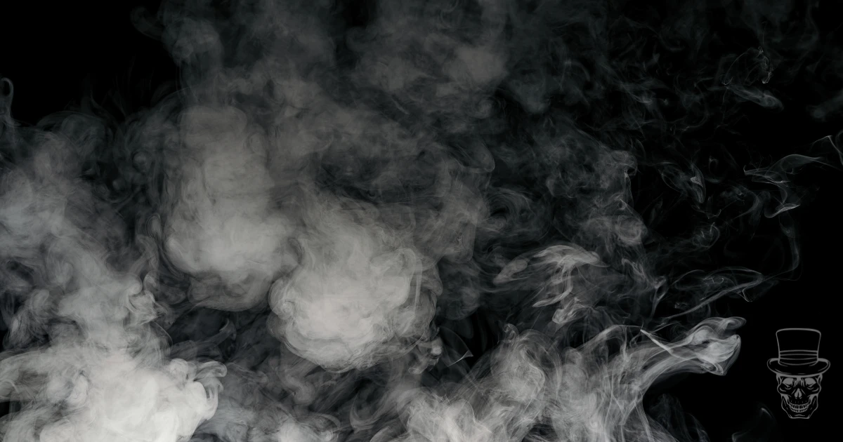 White smoke on a dark background