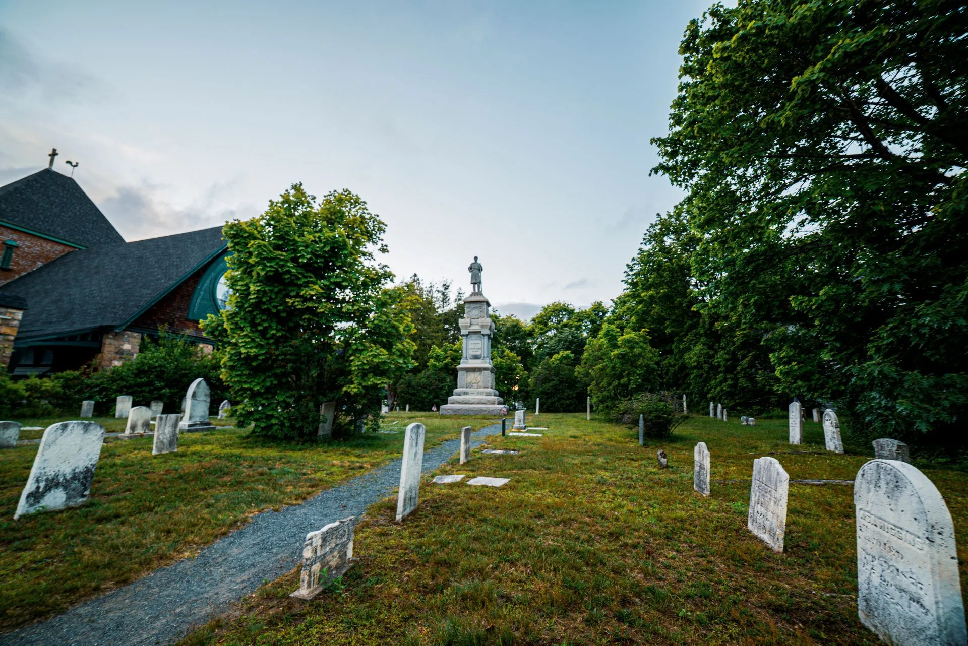 Old gravestones in the Bar Harbor cemetery